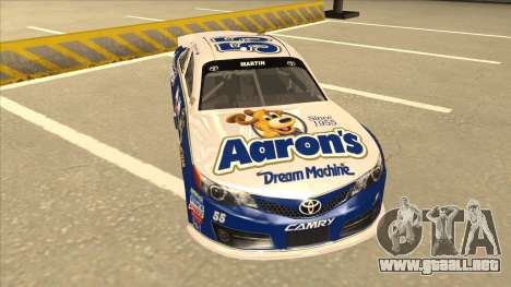 Toyota Camry NASCAR No. 55 Aarons DM blue-white para GTA San Andreas