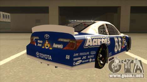 Toyota Camry NASCAR No. 55 Aarons DM blue-white para GTA San Andreas