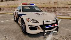 Mazda RX-8 R3 2011 la Policía купе para GTA 4