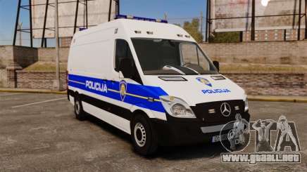 Mercedes-Benz Sprinter Croatian Police v2 [ELS] para GTA 4