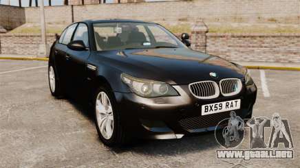 BMW M5 E60 Metropolitan Police Unmarked [ELS] para GTA 4