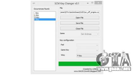 SCM Key Changer para GTA San Andreas