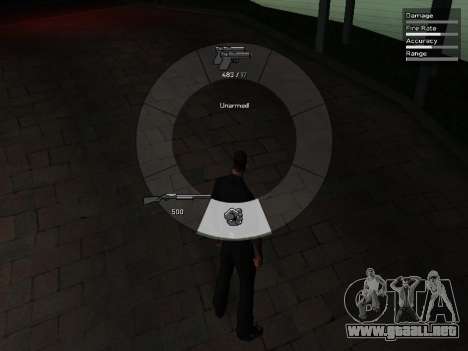 GTA V Weapon Scrolling para GTA San Andreas