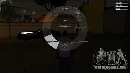 GTA V Weapon Scrolling para GTA San Andreas