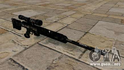 Rifle de francotirador en uniformes de camuflaje azul oscuro para GTA 4