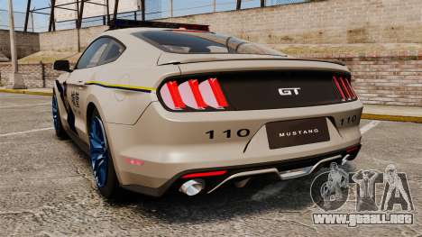 Ford Mustang GT 2015 Cheng Guan Police para GTA 4