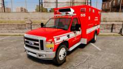 Ford E-350 LAFD Ambulance [ELS] para GTA 4