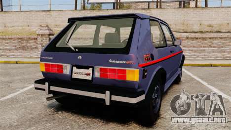 Volkswagen Rabbit GTI 1984 para GTA 4