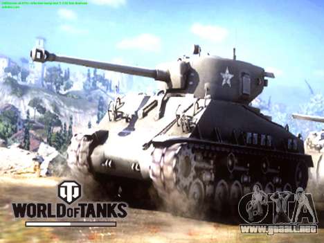 La pantalla de inicio de World of Tanks para GTA San Andreas