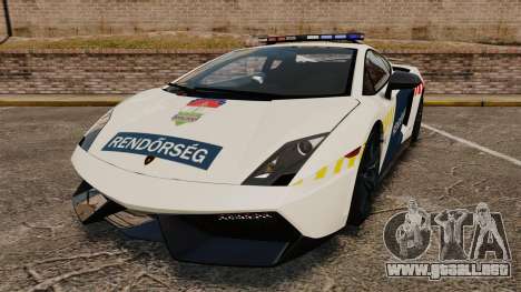 Lamborghini Gallardo Hungarian Police [ELS] para GTA 4