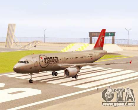 Airbus A320 NWA para GTA San Andreas