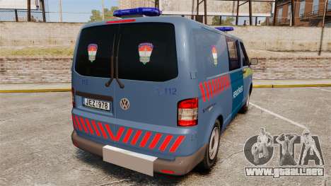 Volkswagen Transporter T5 Hungarian Police [ELS] para GTA 4