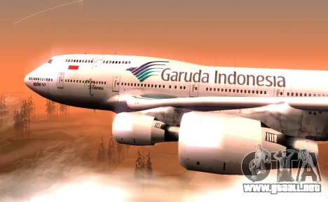 Boeing 747-400 Garuda Indonesia para GTA San Andreas