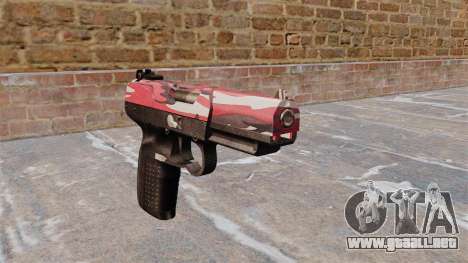 Pistola FN Cinco-siete urbana Rojo para GTA 4