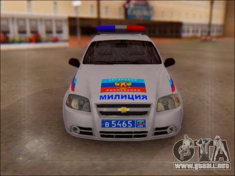 Chevrolet Aveo Policía LNR para GTA San Andreas