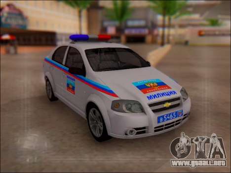 Chevrolet Aveo Policía LNR para GTA San Andreas