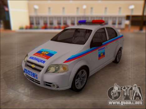 Chevrolet Aveo Policía LNR para GTA San Andreas