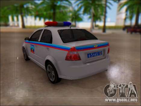 Chevrolet Aveo Policía LNR para GTA San Andreas