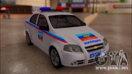 Chevrolet Aveo Policía LNR para GTA San Andreas