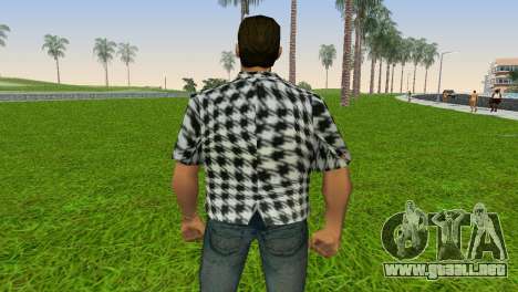 Kockas polo - fekete T-Shirt para GTA Vice City