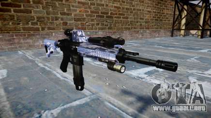 Automatic rifle Colt M4A1 azul tigre para GTA 4