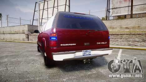 Chevrolet Suburban Undercover 2003 Black Rims para GTA 4