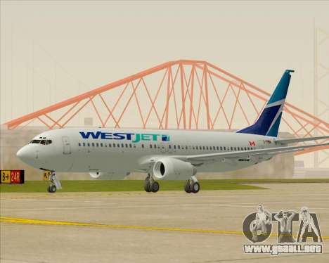 Boeing 737-800 WestJet Airlines para GTA San Andreas