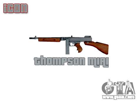 Subametralladora Thompson M1A1 cuadro icon3 para GTA 4