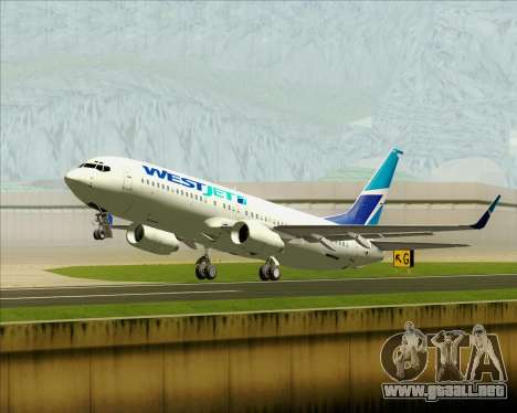 Boeing 737-800 WestJet Airlines para GTA San Andreas
