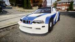 BMW M3 E46 GTR Most Wanted plate NFS ND 4 SPD para GTA 4