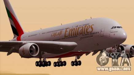 Airbus A380-800 Emirates 40 Anniversary Sticker para GTA San Andreas