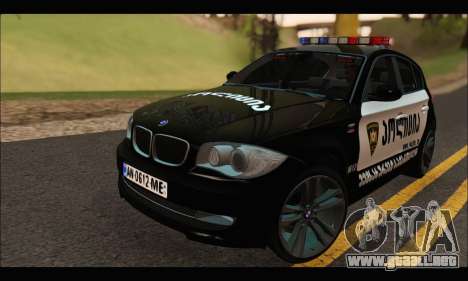 BMW 120i GEO Police para GTA San Andreas