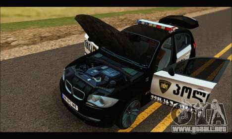 BMW 120i GEO Police para GTA San Andreas