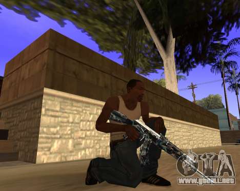 Blue Chrome Weapon Pack para GTA San Andreas