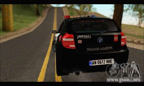 BMW 120i GEO Police para GTA San Andreas