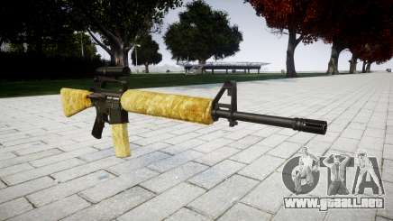 El rifle M16A2 [óptica] de oro para GTA 4