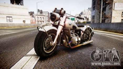 BMW R75 black tires para GTA 4