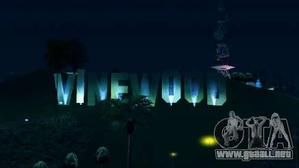 A contraluz etiquetas Vinewood para GTA San Andreas