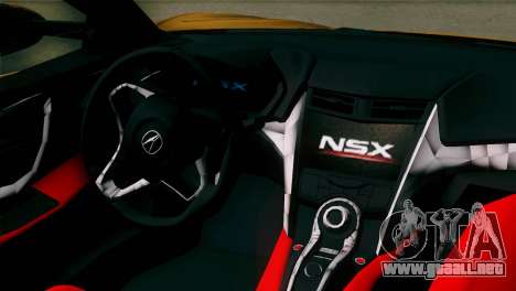 Acura NSX 2016 v1.0 SA Plate para GTA San Andreas