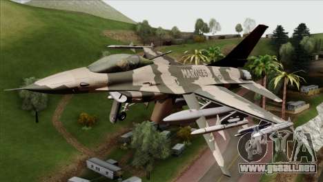 F-16C Top Gun para GTA San Andreas