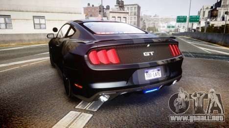 Ford Mustang GT 2015 FBI Unmarked [ELS] para GTA 4