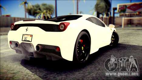 Ferrari 458 Speciale 2015 HQ para GTA San Andreas