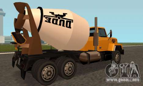 Cement Truck Fixed para GTA San Andreas