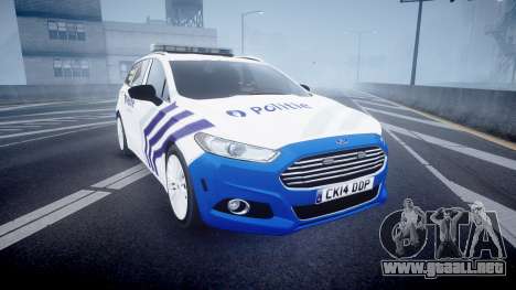 Ford Fusion Estate Belgian Police [ELS] Dog Unit para GTA 4