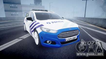 Ford Fusion Estate Belgian Police [ELS] Dog Unit para GTA 4