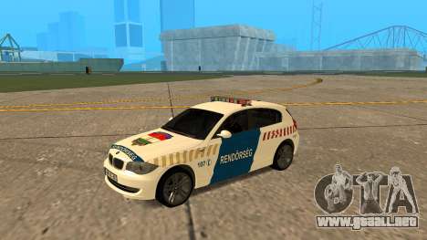 BMW 120i E87 Policía húngara para GTA San Andreas