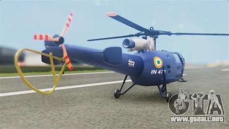 Indian Navy CHETAK Heli Skin para GTA San Andreas