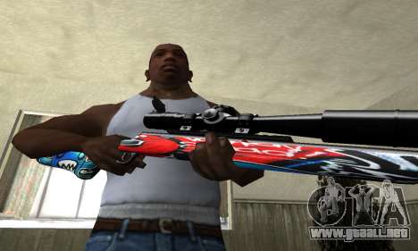 Red Shark Sniper Rifle para GTA San Andreas