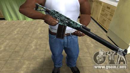 Blue M4 para GTA San Andreas