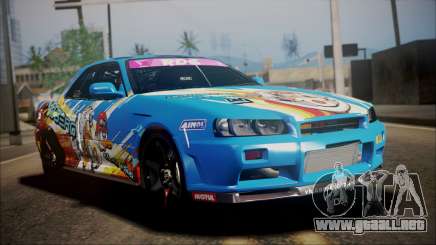 Nissan Skyline ER34 Duck Attack Team para GTA San Andreas